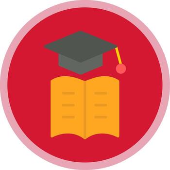 E-Learning Flat Multi Circle Icon vector