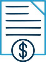 Mortgage Paper Line Blue Two Color Icon vector