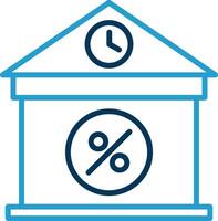 Interest Line Blue Two Color Icon vector