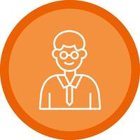 Professor Line Multi Circle Icon vector