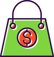 Shopping Bag filled Design Icon vector
