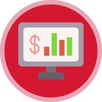 Stock Market Flat Multi Circle Icon vector