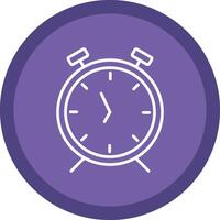 Alarm Clock Line Multi Circle Icon vector