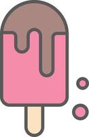 Ice Pop Line Filled Light Icon vector