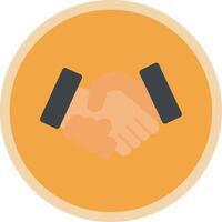 Handshake Flat Multi Circle Icon vector