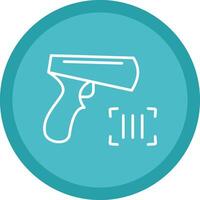 Barcode Scanner Line Multi Circle Icon vector