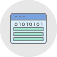 Web Programming Line Filled Light Icon vector