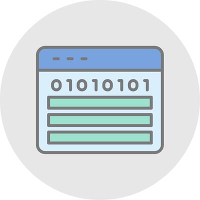 Web Programming Line Filled Light Icon