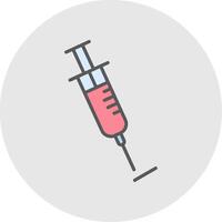 Syringe Line Filled Light Icon vector