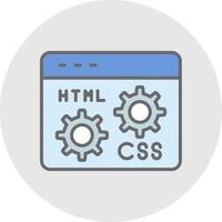 web desarrollo línea lleno ligero icono vector