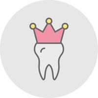 Crown Line Filled Light Icon vector