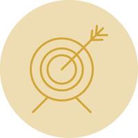 Target Line Yellow Circle Icon vector
