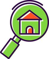 Search Home filled Design Icon vector