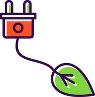 Eco Electricity filled Design Icon vector