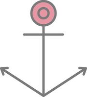 Anchor Line Filled Light Icon vector