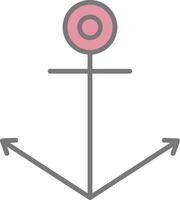 Anchor Line Filled Light Icon vector