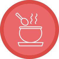 Soup Line Multi Circle Icon vector