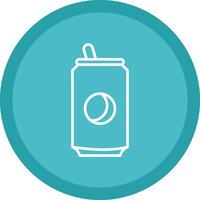 Soda Can Line Multi Circle Icon vector