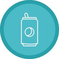 Soda Can Line Multi Circle Icon vector