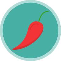 Chilli Flat Multi Circle Icon vector