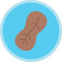 Peanut Flat Multi Circle Icon vector