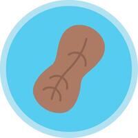 Peanut Flat Multi Circle Icon vector