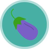 Brinjal Flat Multi Circle Icon vector