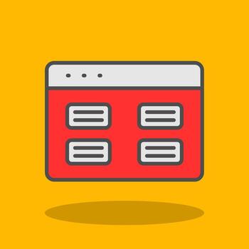 Tasks Filled Shadow Icon vector