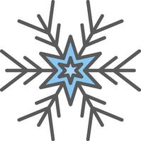 copo de nieve línea lleno ligero icono vector