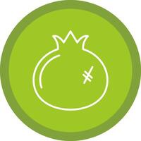 Pomegranate Line Multi Circle Icon vector