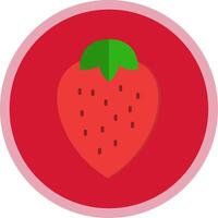 Strawberries Flat Multi Circle Icon vector