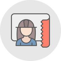 Architect Line Filled Light Icon vector