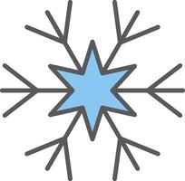 Snowflake Line Filled Light Icon vector