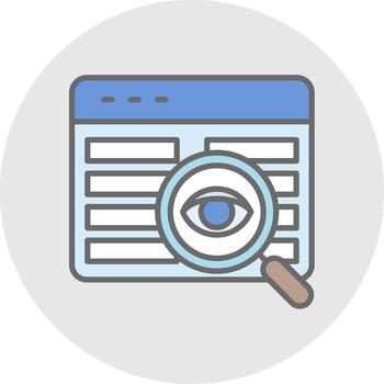 Code Review Line Filled Light Icon vector