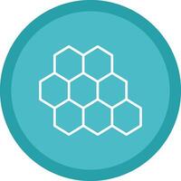 Bee Hive Line Multi Circle Icon vector