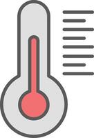 Thermometer Line Filled Light Icon vector