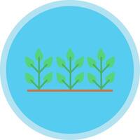 Precision Farming Flat Multi Circle Icon vector