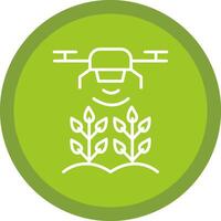 Agricultural Drones Line Multi Circle Icon vector