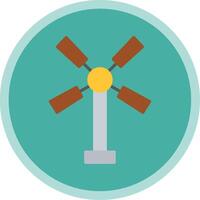 Windmill Flat Multi Circle Icon vector