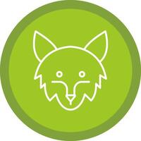 Rare Animals Line Multi Circle Icon vector