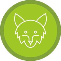 Rare Animals Line Multi Circle Icon vector