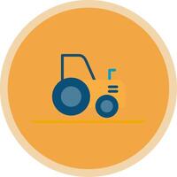 Tractor Flat Multi Circle Icon vector