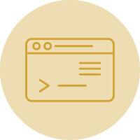 Command Line Yellow Circle Line Yellow Circle Icon vector