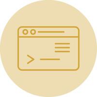 Command Line Yellow Circle Line Yellow Circle Icon vector