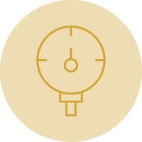 Guage Line Yellow Circle Icon vector