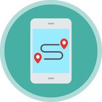 GpS Flat Multi Circle Icon vector