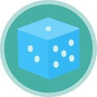 Dice Flat Multi Circle Icon vector