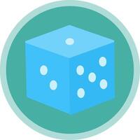 Dice Flat Multi Circle Icon vector