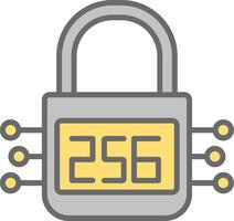 SHA 256 Line Filled Light Icon vector