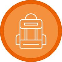 Backpack Line Multi Circle Icon vector